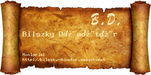 Bilszky Dömötör névjegykártya